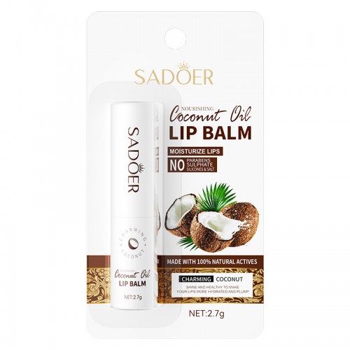 Бальзам для губ с кокосовым маслом Sadoer Coconut Oil Lip Balm, 2,7 гр.