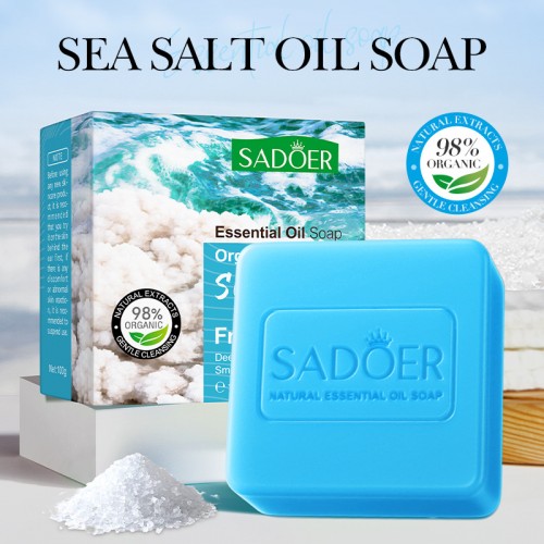Мыло для лица и тела с МОРСКОЙ СОЛЬЮ Sadoer Organic Sea Salt Fragrant Soap, 100 гр.
