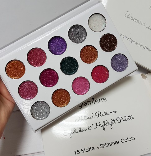 ������� ��������� GLAMIERRE Unicorn Glitter Palette 15 ��.