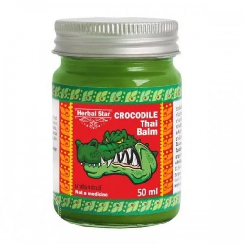 Травяной заживляющий бальзам с жиром крокодила Herbal Star Crocodile Thai Balm, 50 гр. (Тайланд)