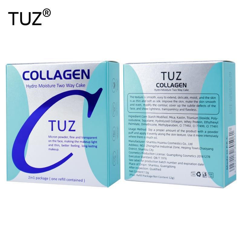 Увлажняющая пудра с коллагеном (+ запасной рефилл - 2 пудры в 1) TUZ Collagen, 12 гр. + 12 гр.