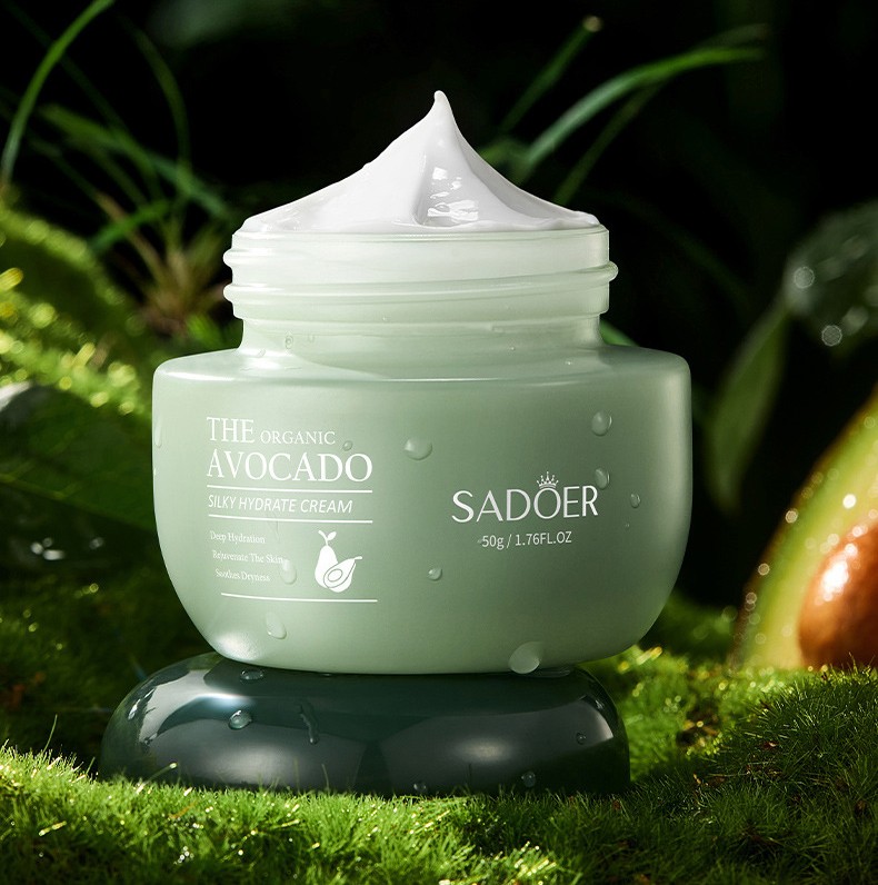 Питательный крем для лица с экстрактом авокадо SADOER The Organic Avocado Silky Hydrate Cream, 50 гр.