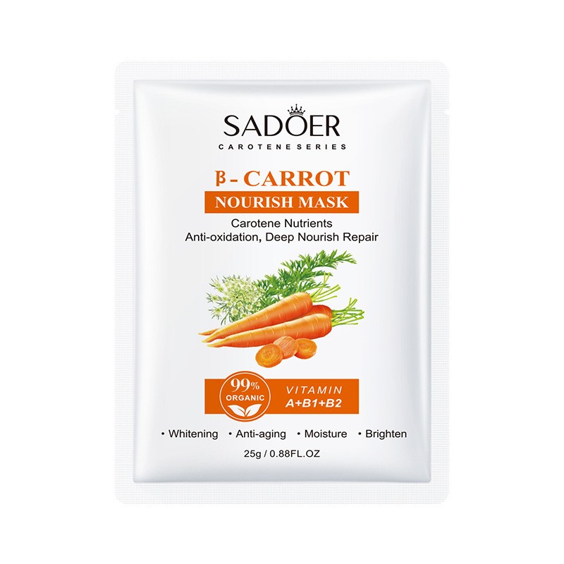 Тканевая маска с экстрактом моркови SADOER B-Carrot Nourish Mask