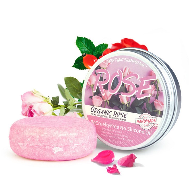 Органический твердый шампунь с экстрактом РОЗЫ Fresh Plant Shampoo Bar, 60 гр. 3688