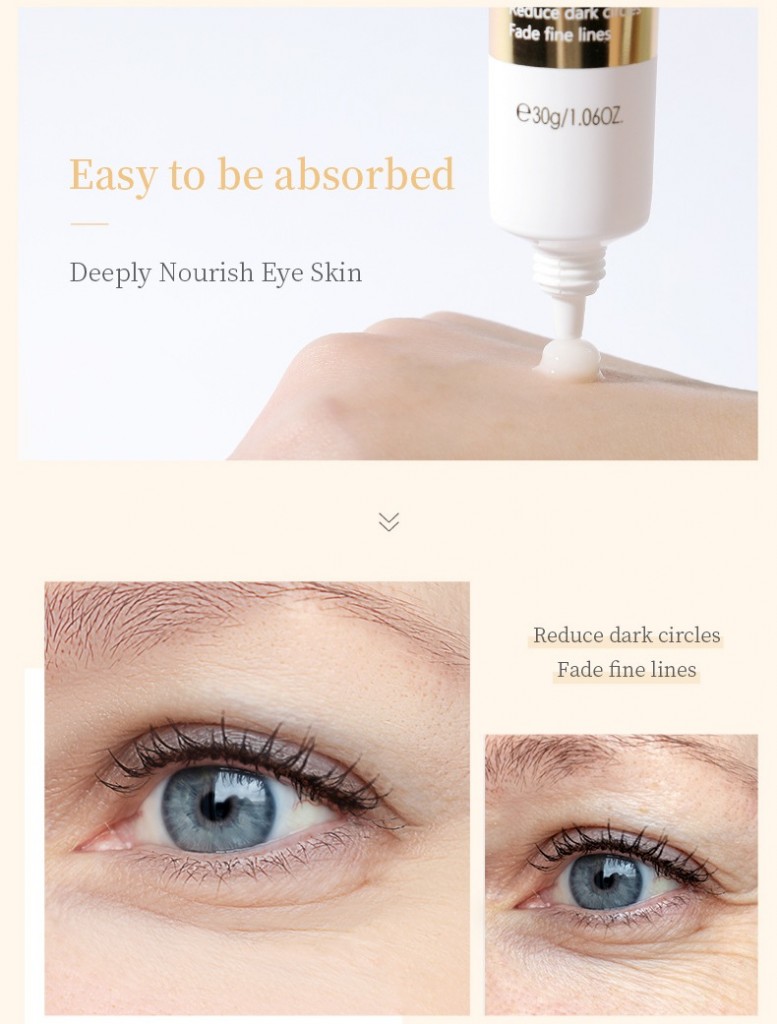 Крем для кожи вокруг глаз с муцином улитки и женьшеня Laikou Ginseng Snail Eye Cream, 30 гр.