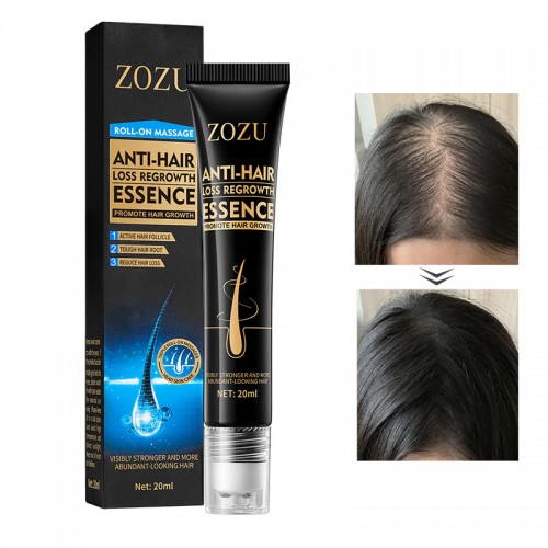 (ЗАМЯТА КОРОБКА) Эссенция укрепляющая против выпадения волос с массажными роликами ZOZU Anti-Hair Loss Essence, 20 мл.