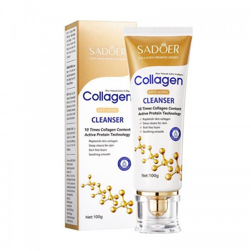 Пенка для умывания с коллагеном SADOER Collagen Anti-Aging Cleanser, 100 гр.