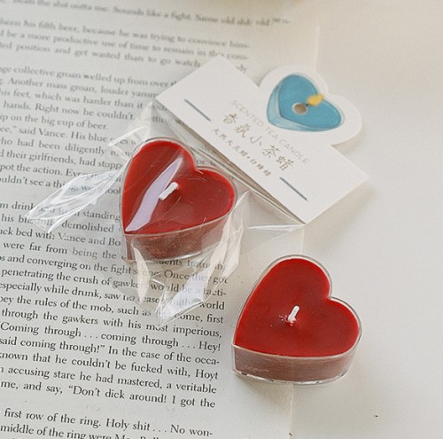 Свеча ароматическая "Сердце", в индивидуальной упаковке, 4*2 см.