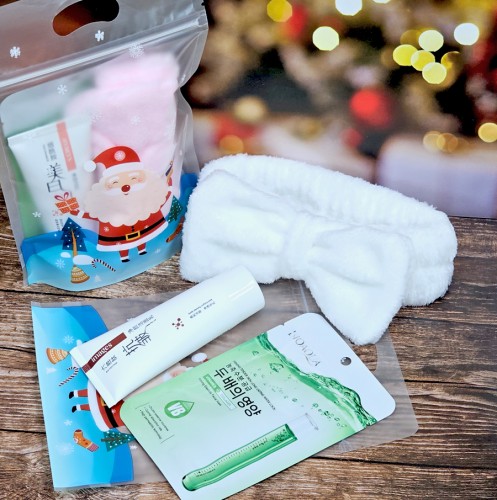 Подарочный набор в zip-пакете "Дед Мороз" (Пенка + Маска + Повязка)