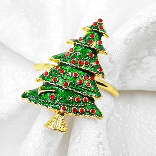 Кольцо для салфеток "Ёлочка со Стразами" металл, 1 штука