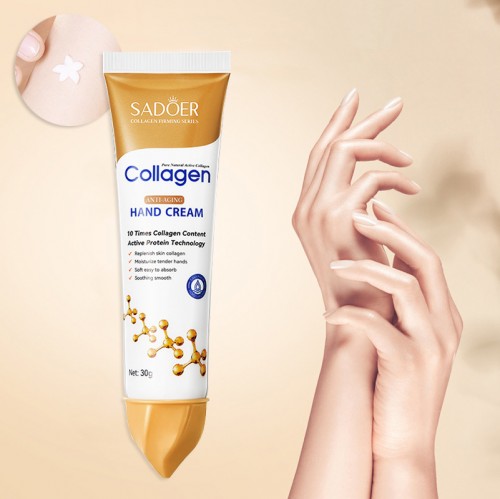 Крем для рук Коллагеновый с насадкой для выдавливания в виде цветочка Sadoer, 30 гр. 