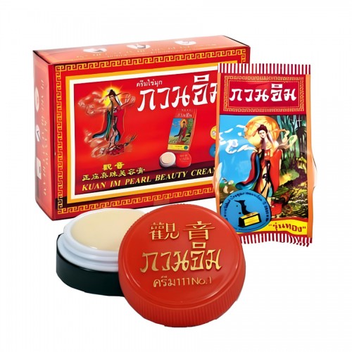 Отбеливающий жемчужный крем от пигментных пятен и акне Kuan Im 111, 5 гр. Таиланд