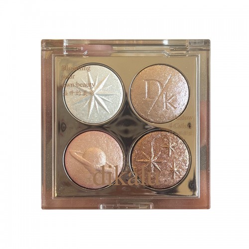 Палетка мерцающих теней 4 цвета "Космос" Dikalu, палитра 01