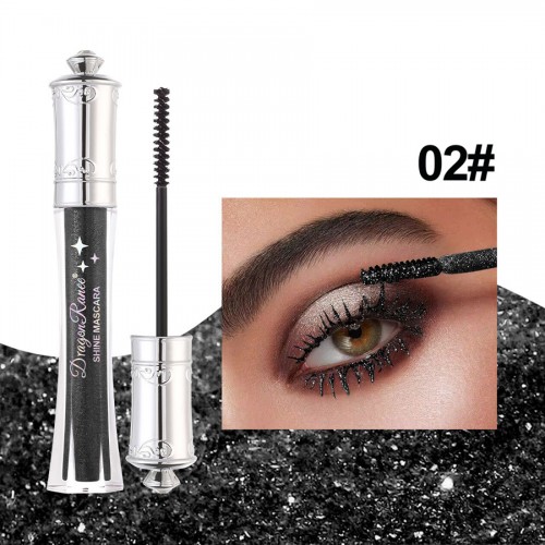Тушь для ресниц с блестками Dragon Ranee, Цвет 02 Черный