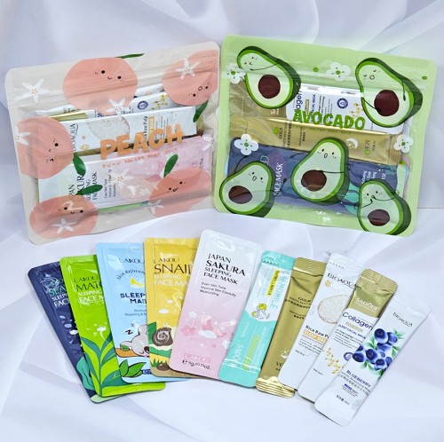 Набор ночных гелевых масок ассорти 10 шт.