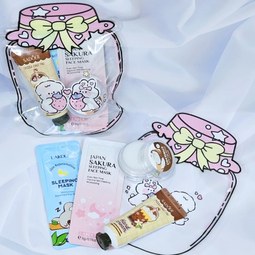 Подарочный набор в zip-пакете "Банка Варенья" (Крем для рук, Бальзам для губ, 2 маски)