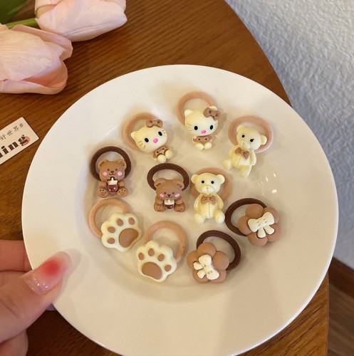 Детские резинки для волос с фигурками 10 шт. АССОРТИ №1