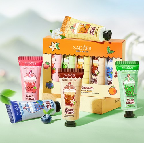 Набор парфюмированных кремов для рук в коробке Bubble Tea Sadoer, 5 шт. * 20 гр.