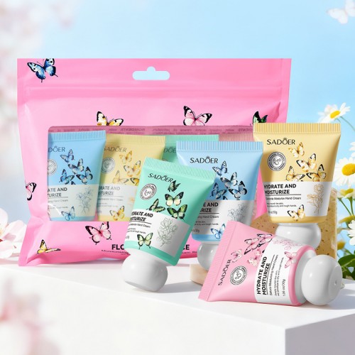 Набор кремов для рук "ЦВЕТОЧНЫЕ" Sadoer, 4 шт. * 30 гр.