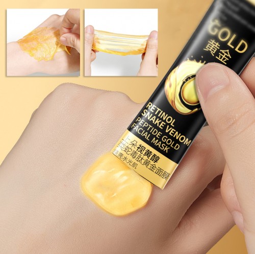 Золотая маска-пленка для лица с ретинолом и пептидом змеиного яда Sadoer, 1 стик 6 гр.
