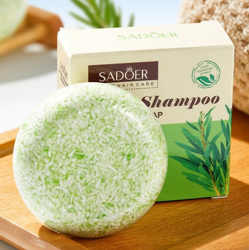 Твердый шампунь с Чайным деревом SADOER, 60 гр.