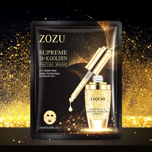 Тканевая маска для лица c нано-золотом и гиалуроновой кислотой Zozu