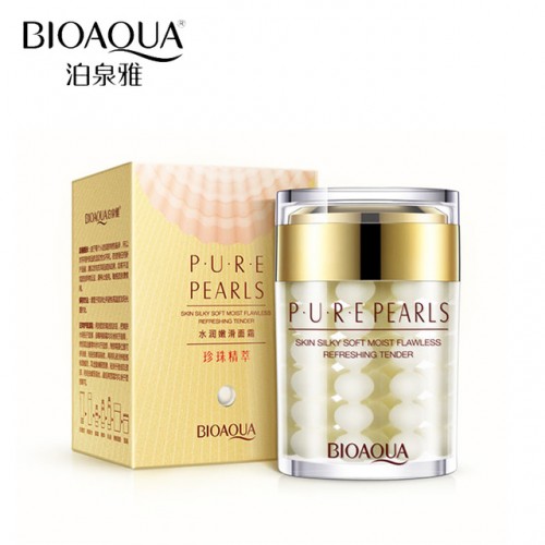 Жемчужный крем для лица с шелковистым покрытием BioAqua Pure Pearls, 60 гр.