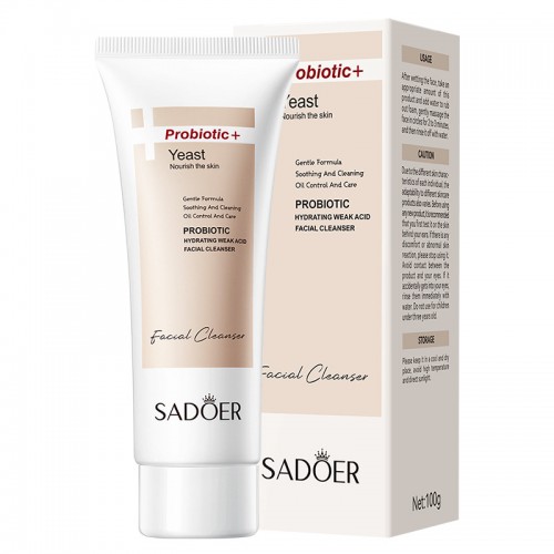 Очищающая пенка для лица с пробиотиками SADOER, 100 гр.