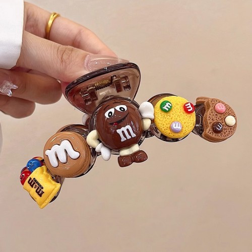 Краб для волос в стиле M&M's, 10,5 см.