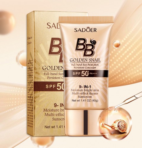 ВВ-крем с муцином улитки и защитой SPF50 Sadoer, 40 гр. 