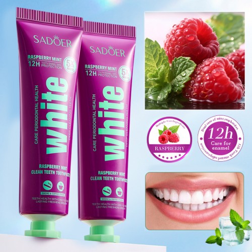 Зубная паста МАЛИНОВАЯ МЯТА отбеливающая Sadoer White, 30 гр. 
