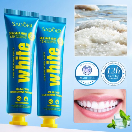 Зубная паста МОРСКАЯ СОЛЬ И МЯТА отбеливающая Sadoer White, 30 гр. 