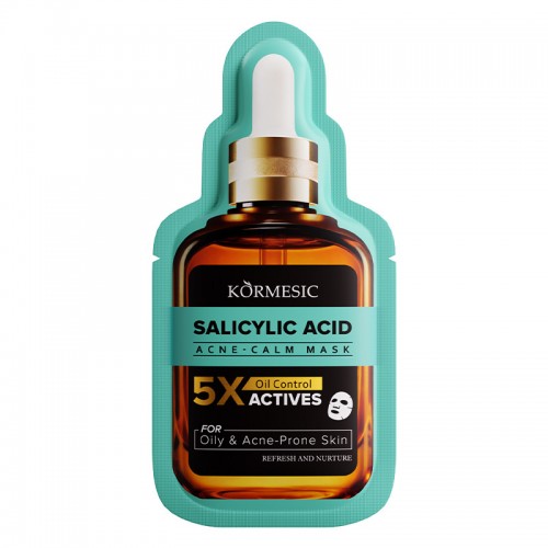 Тканевая маска с Салициловой кислотой для контроля себума 5X Oil-control Actives Kormesic