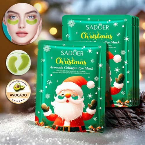 Патчи под глаза с экстрактом Авокадо и Коллагеном Sadoer, 1 ПАРА