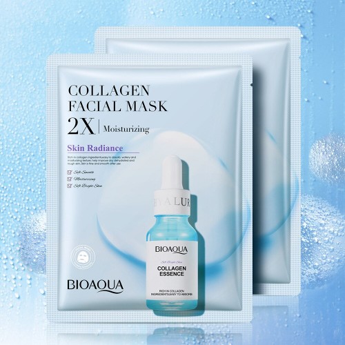 Тканевая маска с удвоенным содержанием коллагена Bioaqua 2X Collagen Facial Mask