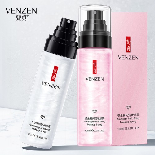 Спрей для макияжа с мерцающим шиммером VENZEN (Veze) Moisturizing Brightening Makeup Spray, 100 мл.